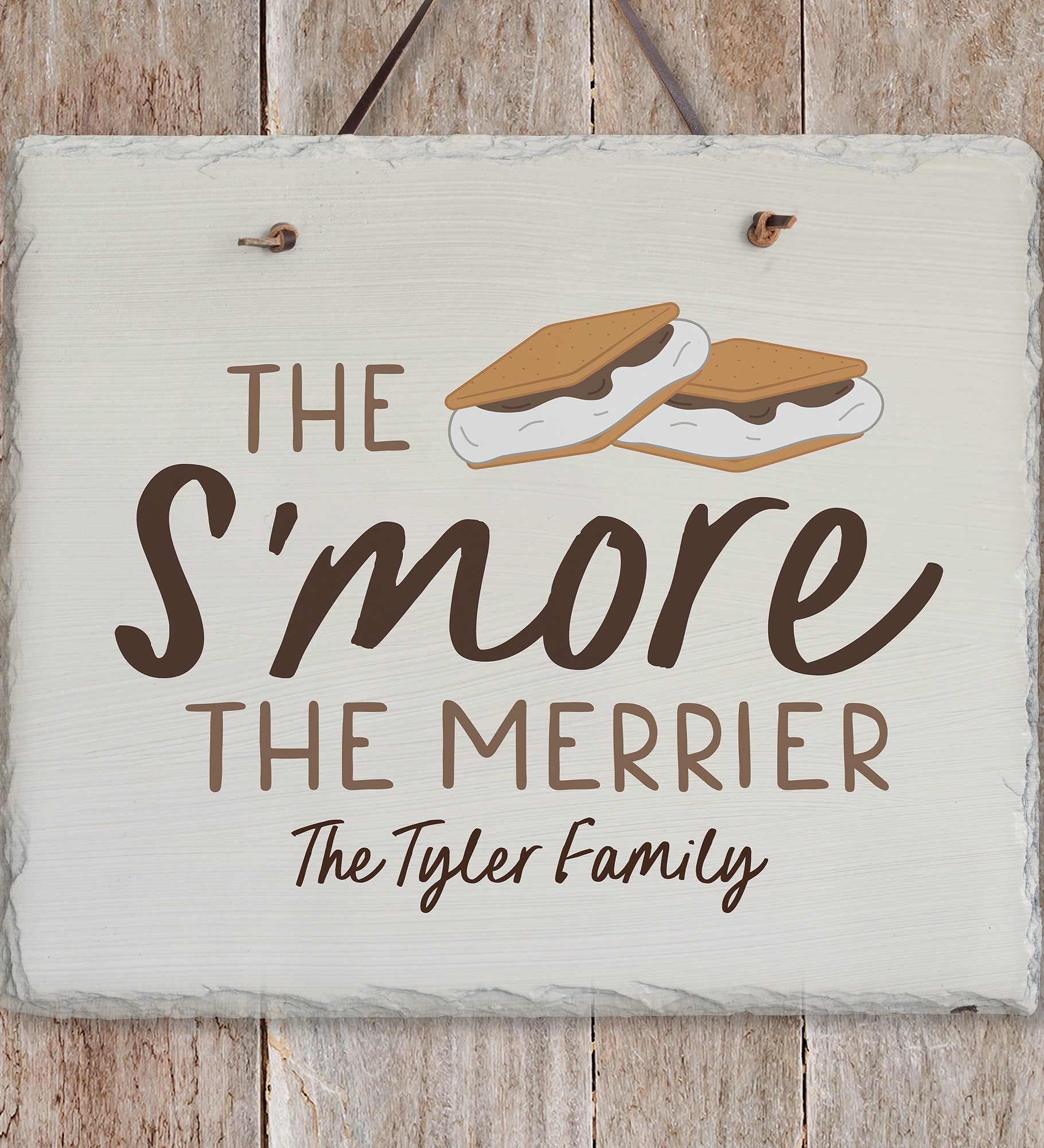 S'mores Personalized Outdoor Slate Sign